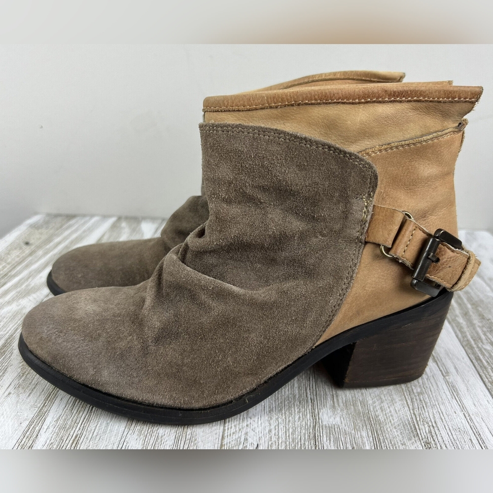 Diba True sz 7.5 Leather Boots Women's Tan Yellow
